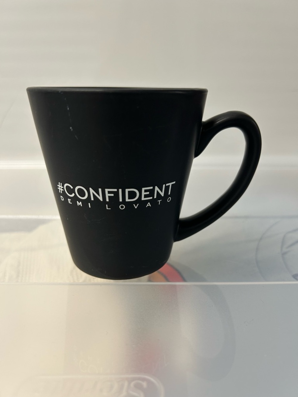 #CONFIDENT Demi Lovato Black Ceramic Mug